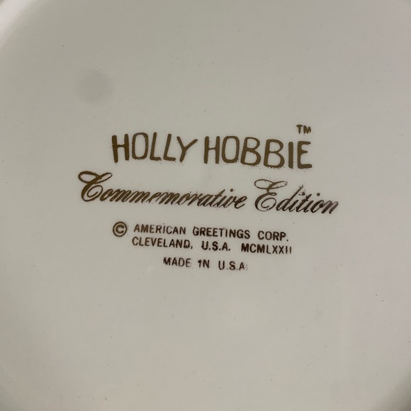 VTG Christmas 1972 Holly Hobbie 10" American Greetings Commemorative Plate - Picture 6 of 9